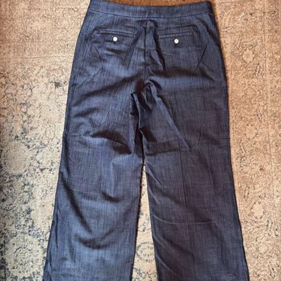 LOFT NWT Navy Wide Leg Sailor Trousers - Size 14 - Picture 6 of 6